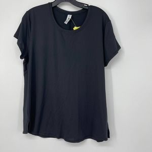 ALL IN MOTION BLACK LIGHTWEIGHT MOISTURE WICKING ATHLETIC TOP SIZE XXL